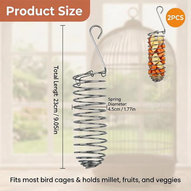 2-Piece Millet Spray Holder for Bird Cages