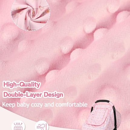 Infant Car Seat Cover with Mesh for Baby Girls