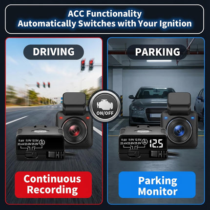 OBD Dash Cam Power Cable USB C with ACC Detection, 11.5ft