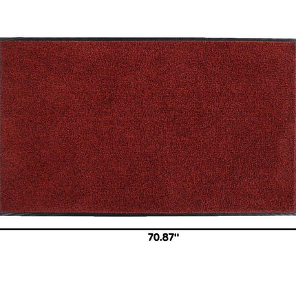 Platinum Series Indoor Wiper Floor Mat, Rubber with Nylon Carpet, 4' x 6', Red