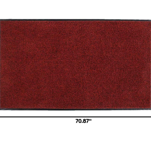 Platinum Series Indoor Wiper Floor Mat, Rubber with Nylon Carpet, 4' x 6', Red