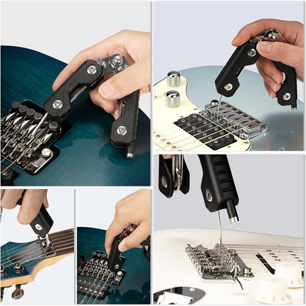 7-in-1 Guitar String Winder Cutter and Bridge Pin Puller Tool