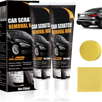 2Pcs Car Scratch Remover Wax Paste Kit