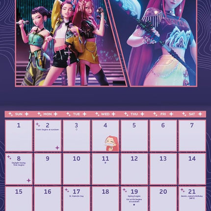 2026 Kpop Demon Hunters Wall Calendar