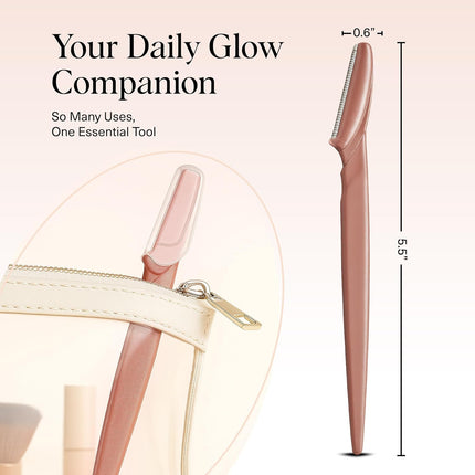 Terracotta Dermaplane Facial Razors, 12 pcs