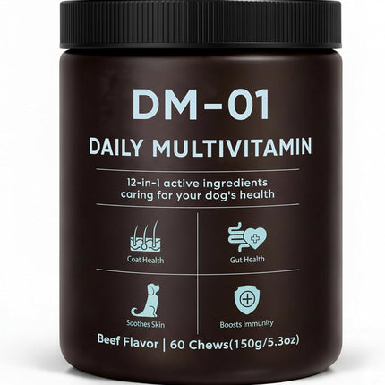 Daily Multivitamin Itch Relief Chews for Dogs, Beef, 60 Chews