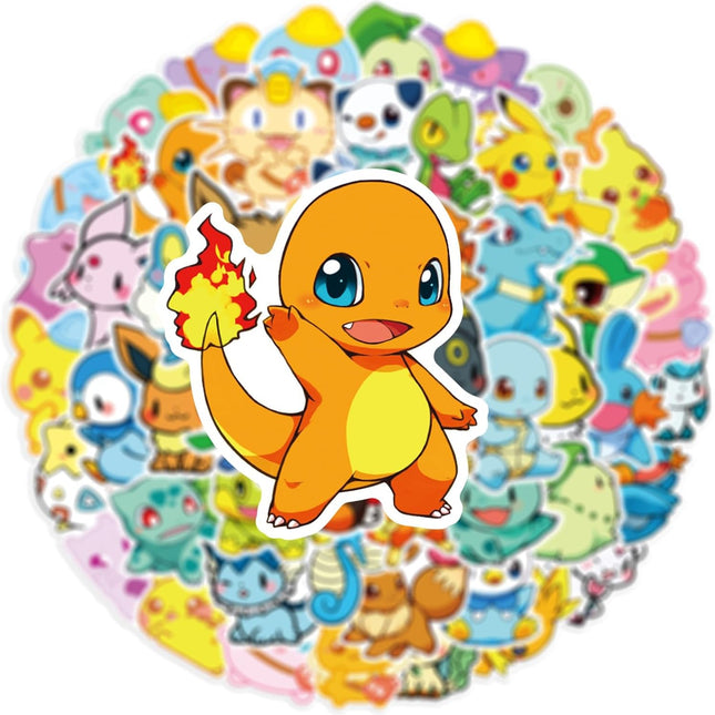 50-Piece Cartoon Game Monster Waterproof Vinyl Sticker Pack