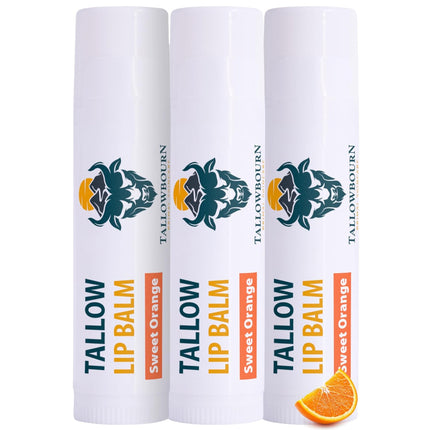 Moisturizing Tallow Lip Balm – Sweet Orange 3-Pack
