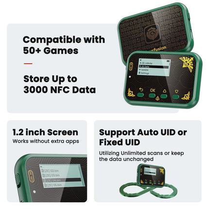 Green NFC Emulator with 1.2-Inch Screen