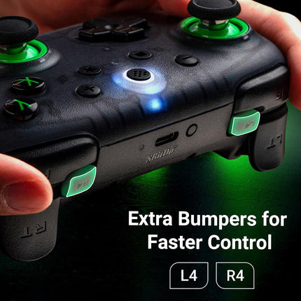 Ultimate 2C Wireless 2.4G Controller for Windows PC and Android, Transparent Black