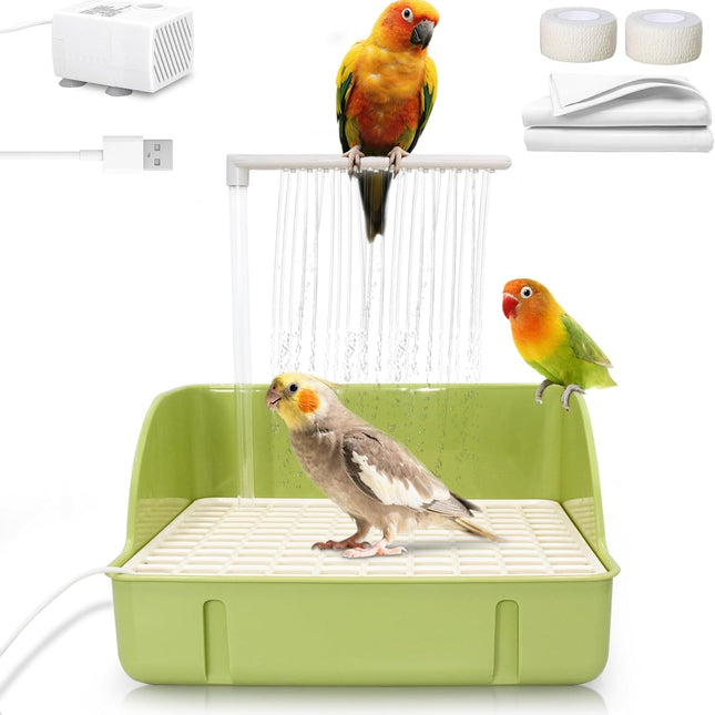 Automatic Parakeet Bird Bath with Pump