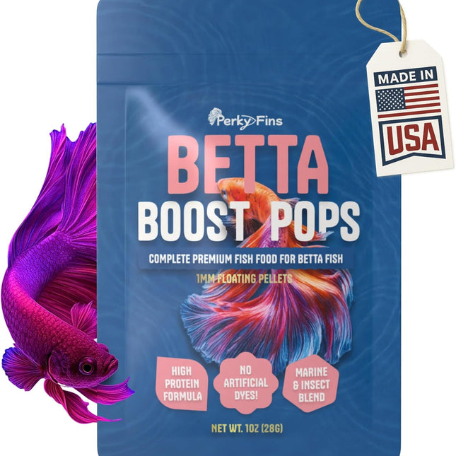 Betta Boost Pops High-Protein Fish Food Pellets, 1 oz