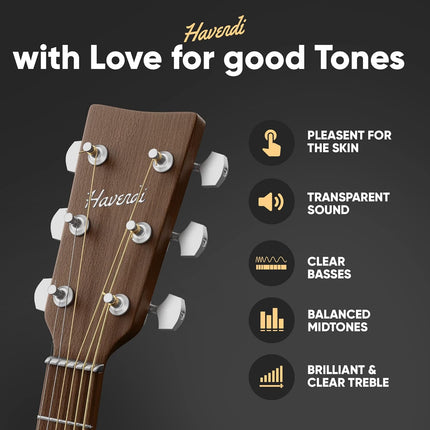 Acoustic Guitar Strings, 80/20 Bronze Coating, Light 12-53, 1 Set with 3 Picks