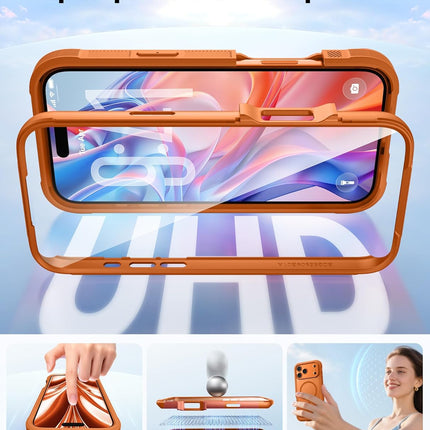 Magnetic iPhone 17 Pro Max Full Body Case with Screen Protector, Orange