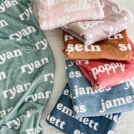 Personalized Baby Name Blanket for Newborns