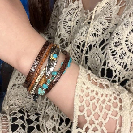 SourceToHome FuenteACasa Turquoise Bracelet for Women, Boho Western Bracelet for Turquoise Jewelry — Home & Lifestyle