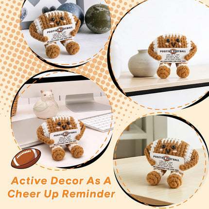 HomeChef ChefDelHogar Positive Football Crochet - Handmade Football Gifts for Men Women Son Daughter — Kitchen & Home