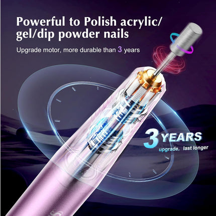 SourceToHome FuenteACasa COSLUS C40 Electric Nail Drill File Professional: for Acrylic Gel Dip — Home & Lifestyle
