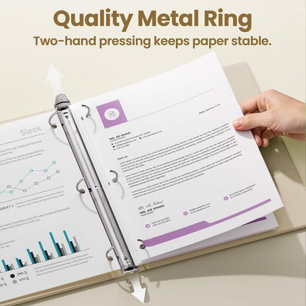 Clear 1/2 Inch 3-Ring View Binder, 4 Pack