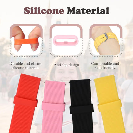 SourceToHome FuenteACasa Multi-Color Band Keeper, Magic band locks, Silicone Fastener Rings — Home & Lifestyle