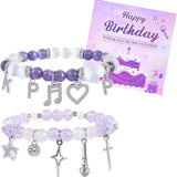 K-Pop Inspired 2-Piece Stretch Crystal Bead Bracelet Set