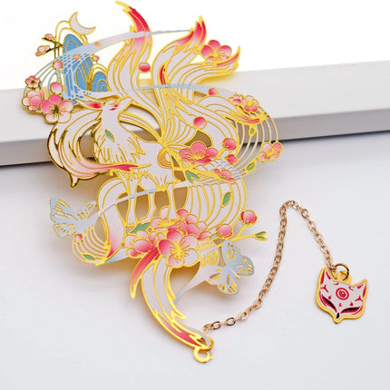 Metal Nine-Tailed Fox Anime Bookmark