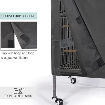 Universal Black Pet Cage Cover, Large