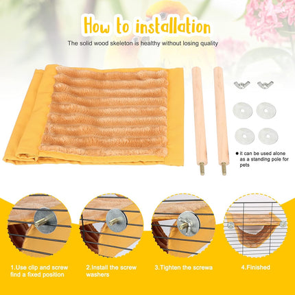 Winter Warm Hanging Bird Nest Bed Snuggle Hut - Medium Yellow