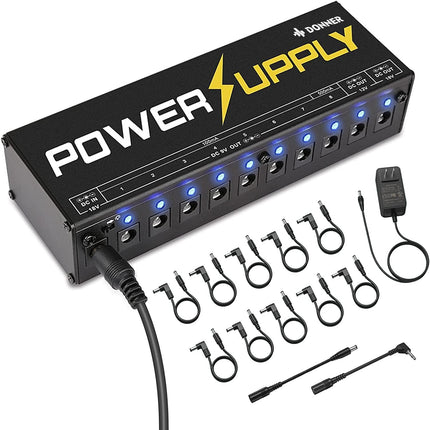 SourceToHome FuenteACasa Donner DP-1 Guitar Power Supply 10 Isolated DC Output — Home & Lifestyle