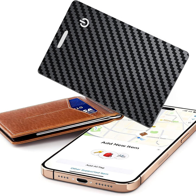 Rechargeable Wallet Tracker Card for iOS - Black
