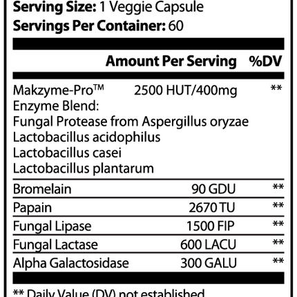 USA CALI Digestive Enzyme Pro Blend vegetarian capsules digestive health support