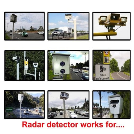 Radar detector power cord and suction cup mount accessory kit
