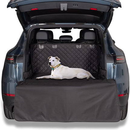 Dog car seat cover folded compact for storage showing portability
