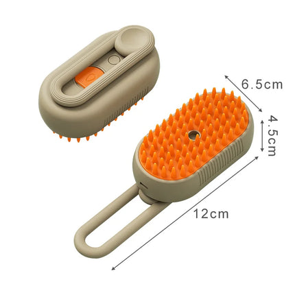 Cat steam grooming brush 3 in 1 - before and after coat results