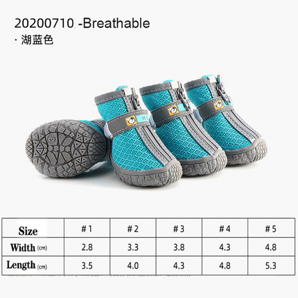 Dog shoes for hot pavement durable rubber sole close-up view