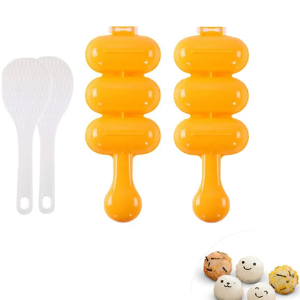 Complete rice ball sushi mold set for homemade bento lunch and family meals