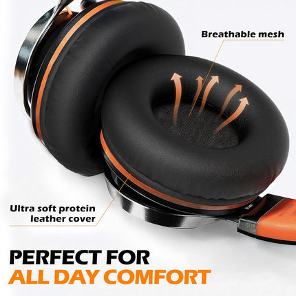 C8 Wired On-Ear Headphones with Microphone and Volume Control