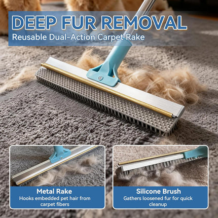 Carpet Rake for Pet Hair Removal