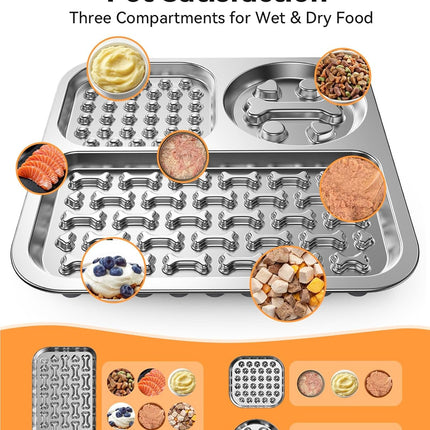 Large Stainless Steel Lick Mat for Dogs and Cats