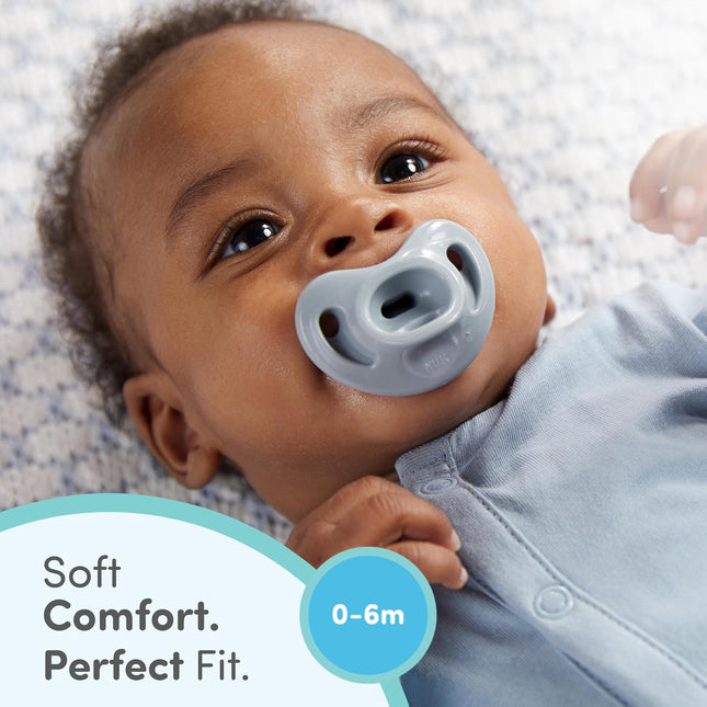Timeless Comfy Pacifier | 100% Silicone, One-Piece Design | BPA-Free | 5-Pack, 0-6M