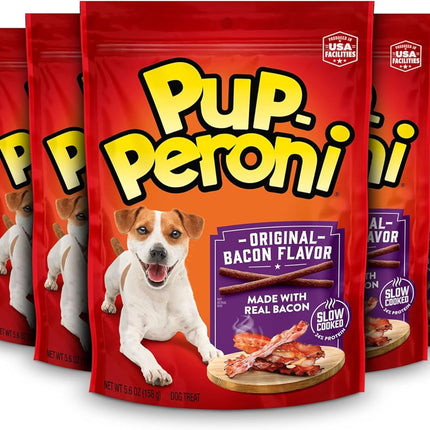 Original Bacon Flavor Dog Treats, 5.6 oz, Pack of 8