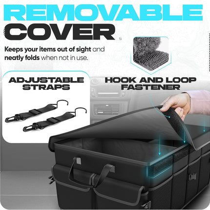 50L Foldable SUV Trunk Organizer with Soft Cover