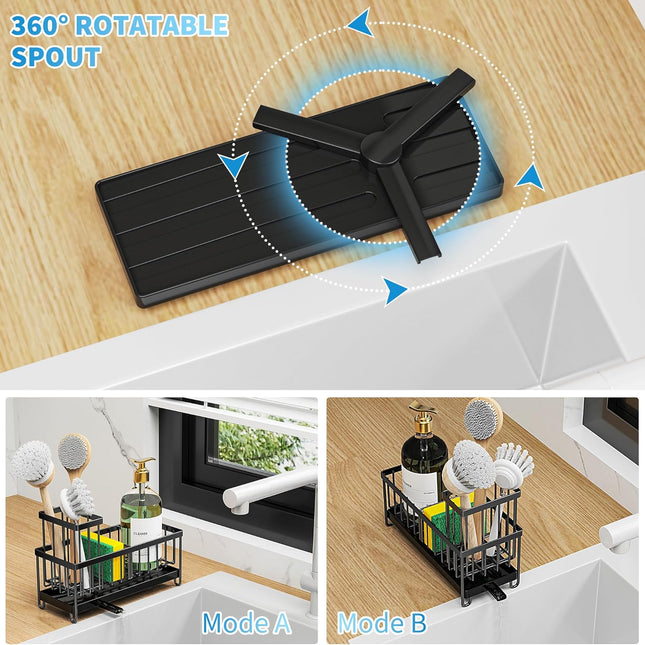 Cisily Kitchen Sink Caddy - 3 zone compartments