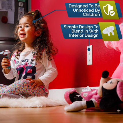 Clear Outlet Covers, 32 Pack for Baby & Toddler Homes