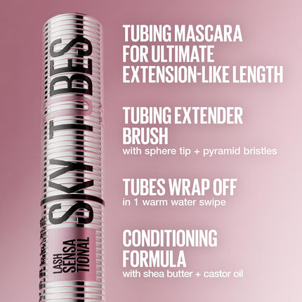Lash Sensational Sky Tubes Tubing Mascara, Very Black, 1 Count