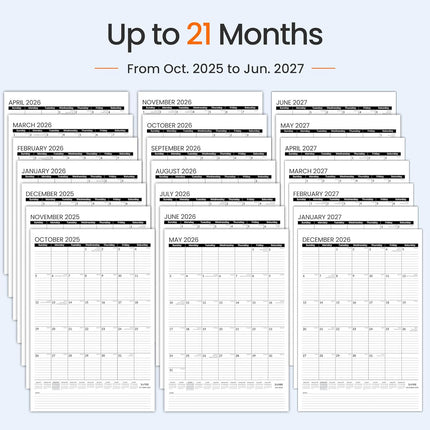Large 2026 Wall Calendar, 22.75 x 15.5 Inches
