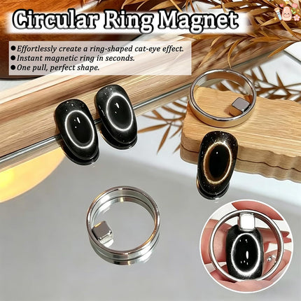 New Ring-Shaped Cat Eye Magnet for Nails, Hollow Cat Eye Magnet — Pet Supplies