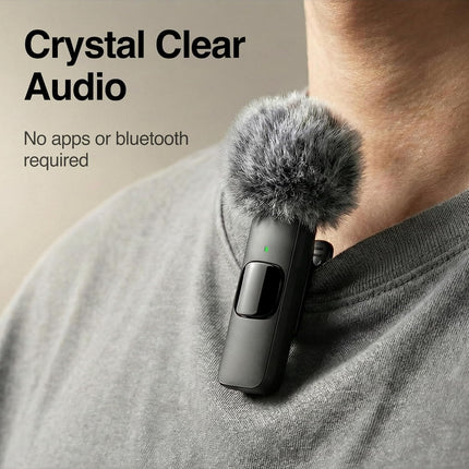 Wireless Mini Lavalier Microphone with Clear Voice