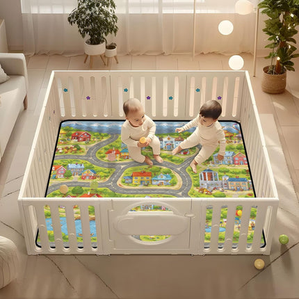 Cartoon City Road Baby Play Mat, 50 x 50 in, Foldable