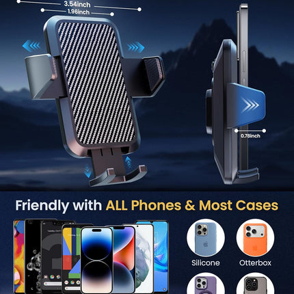 360 Universal Suction Car Phone Mount with Magnetic Clip